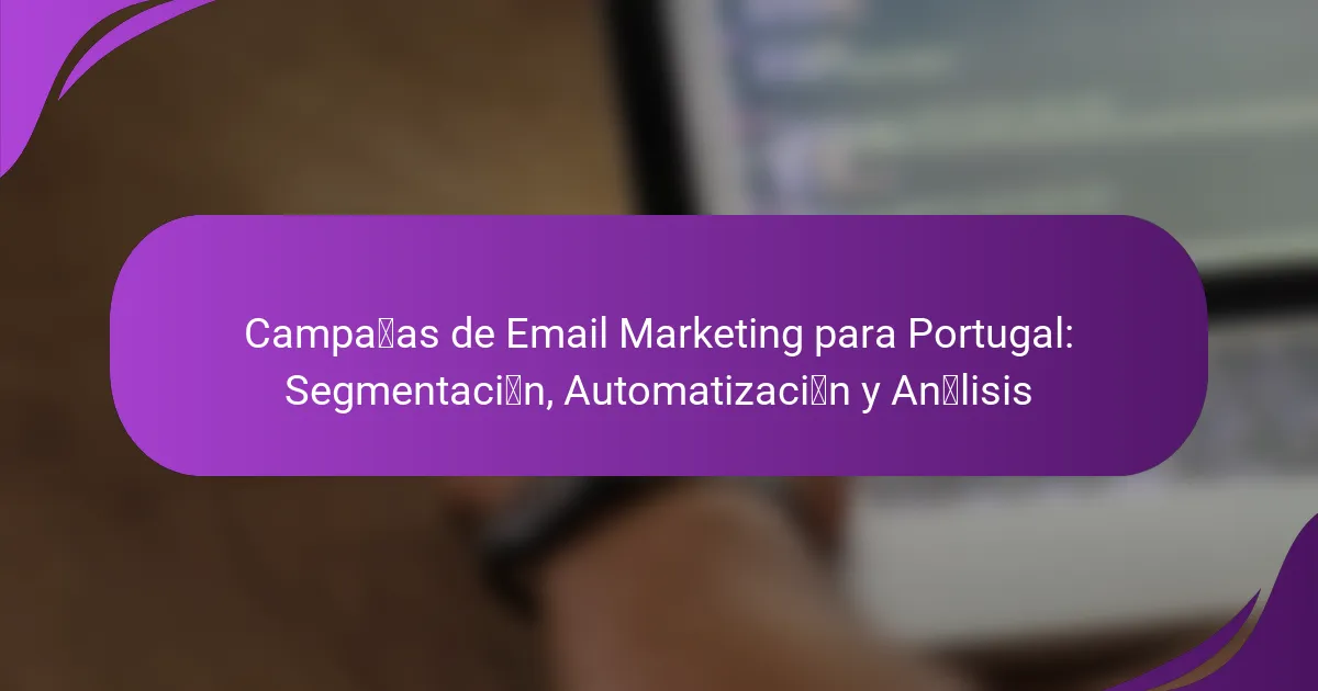 Campañas de Email Marketing para Portugal: Segmentación, Automatización y Análisis