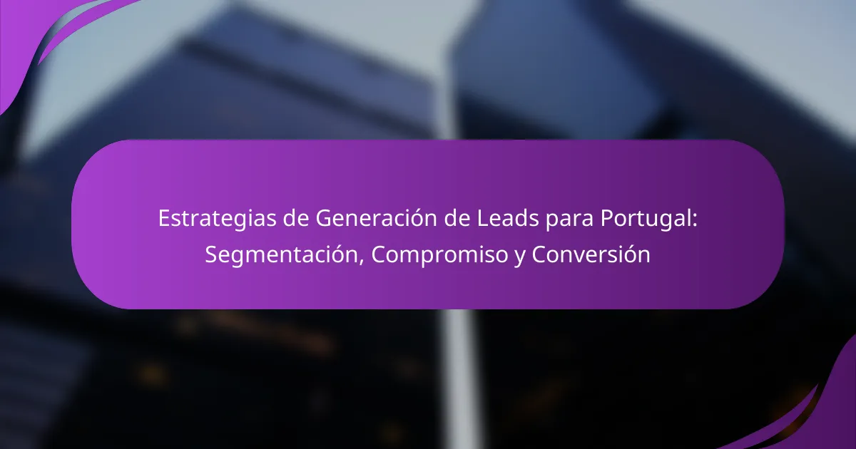 Estrategias de Generación de Leads para Portugal: Segmentación, Compromiso y Conversión