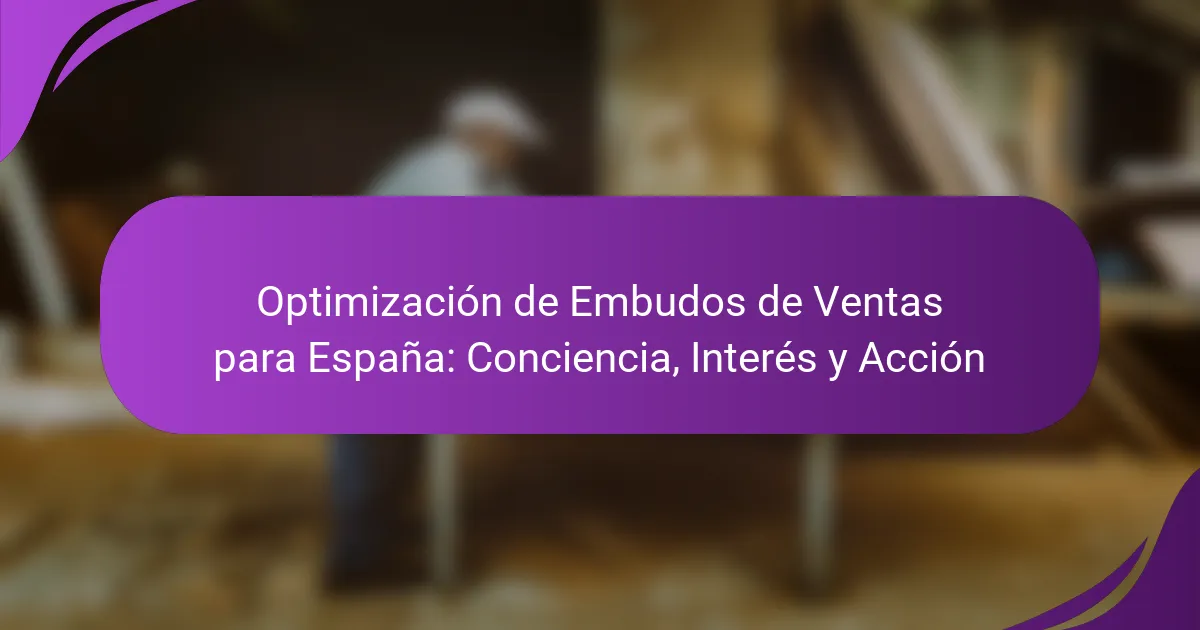 Optimización de Embudos de Ventas para España: Conciencia, Interés y Acción
